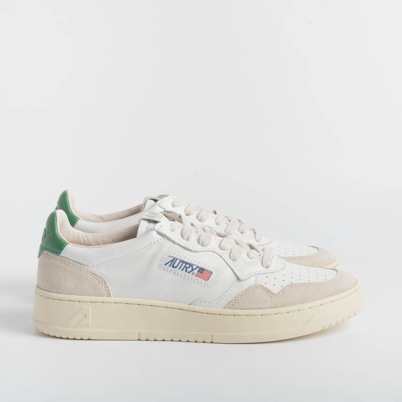 AUTRY AULW LS23 - LOW WOM LEAT/SUEDE - Bianco Verde Amazzonia Scarpe Donna AUTRY - Collezione donna 