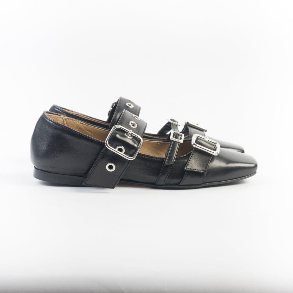 ANNA F. - Mary Jane - 1912 - Pelle Nero Scarpe Donna Anna F. 
