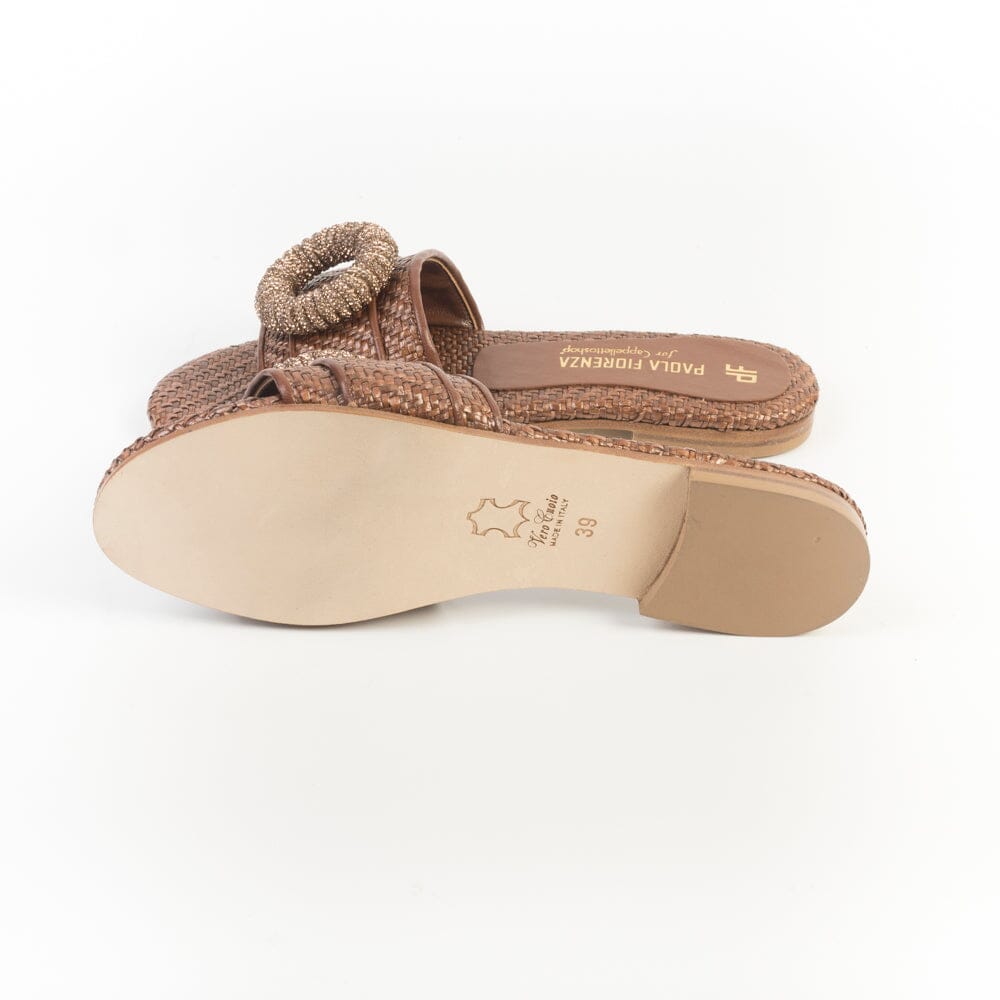 PAOLA FIORENZA - Sandali Bassi - Mules - SS2648 - Marrone Scarpe Donna PAOLA FIORENZA 