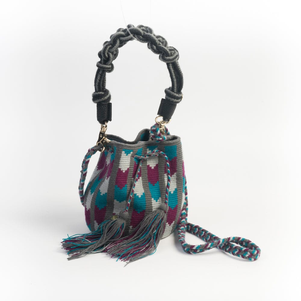 GUANABANA - Secchiello - 2436 - Quebec - Grigio Viola Borse GUANABANA 