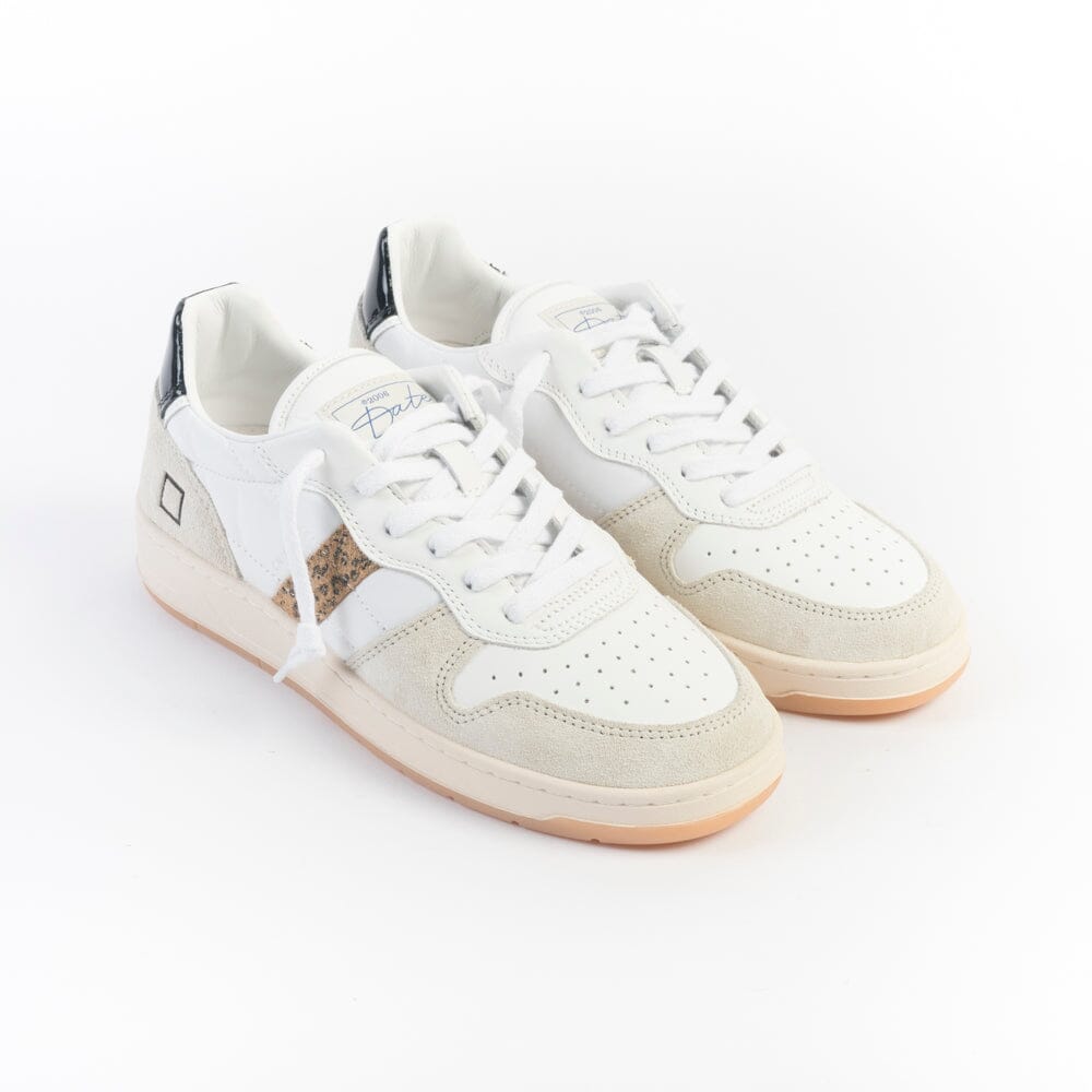 DATE - Sneakers - Court - CRSHWD - White Leopard Scarpe Donna DATE 