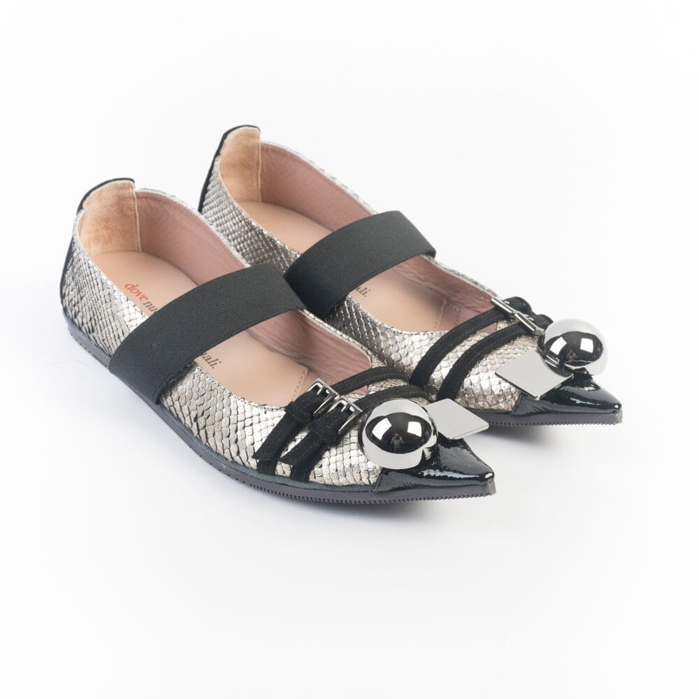 DOVE NUOTANO GLI SQUALI - Ballerina 5580 - Ayers Argento Scarpe Donna DOVE NUOTANO GLI SQUALI 