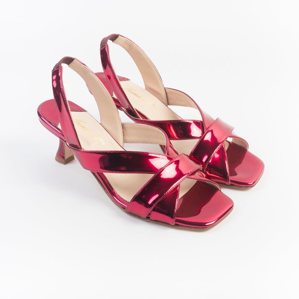 ANNA F. - Sandali con Tacco - 3800 - Rosso Specchio Scarpe Donna Anna F. 