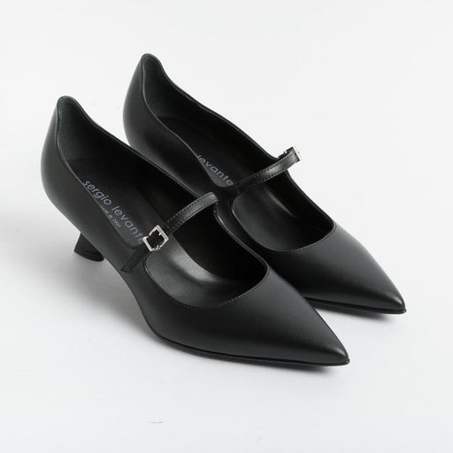 SERGIO LEVANTESI - Decolletè - Carlotta - Black cashmere Women's Shoes SERGIO LEVANTESI