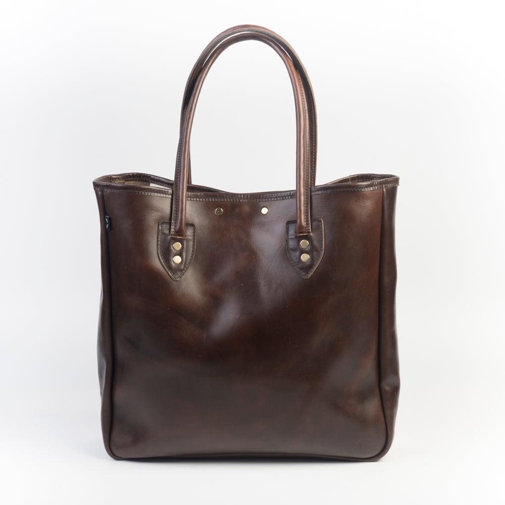 CROOTS ENGLAND  - BORSA FIELD TOTE CXL01 - Horween Dark Brown