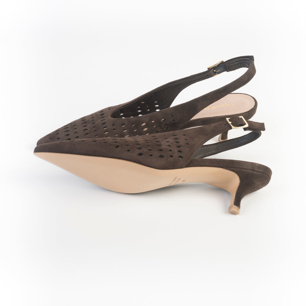 CappellettoShop - Sling Back - Fany24 - Velour Moro