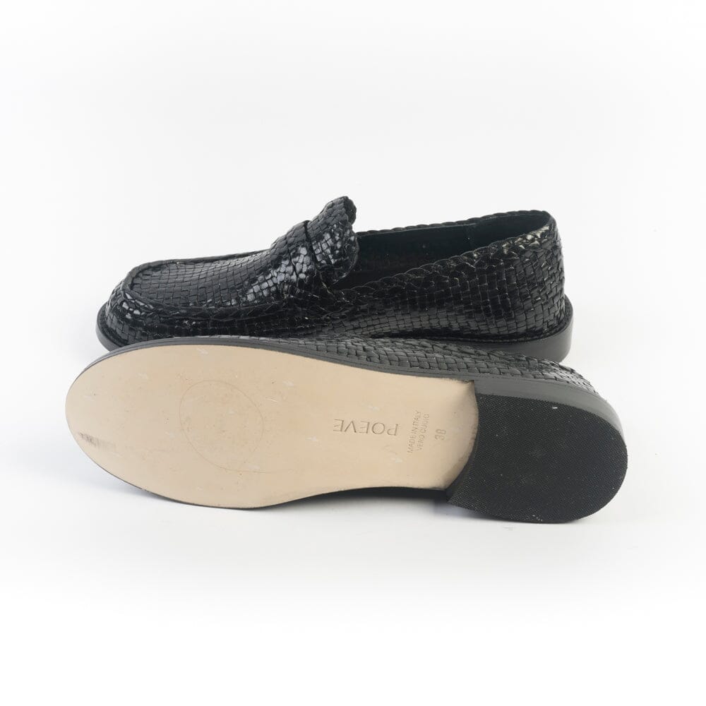 POESIE VENEZIANE - Mocassino - SPG30 - Pelle Nero Intreccio Scarpe Donna POESIE VENEZIANE 