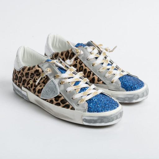 PHILIPPE MODEL - Sneakers PRLD LG01 - ParisX - Leopard Bluette Scarpe Donna Philippe Model Paris 