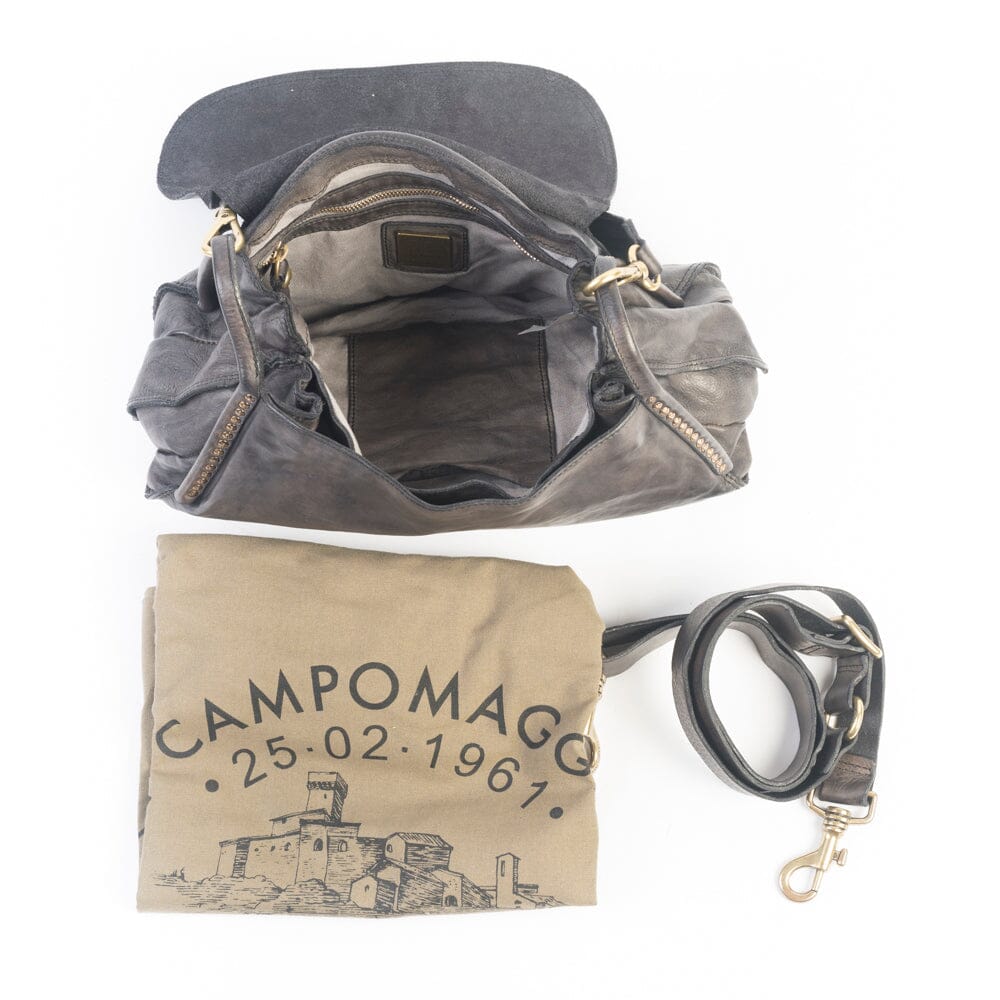 CAMPOMAGGI - Borsa a Tracolla - 41840 - Grigio Antracite Borse Campomaggi 