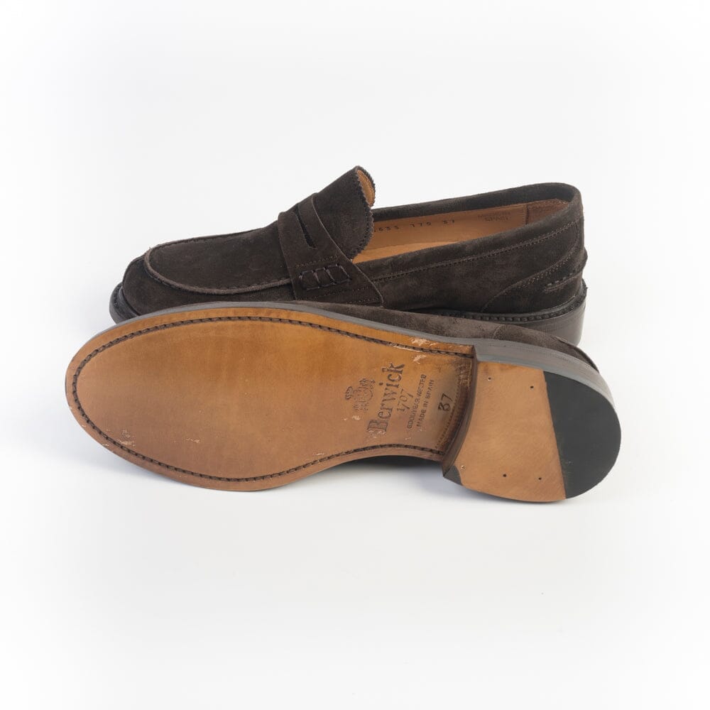 BERWICK 1707 - Women's Moccasin 175 - Dark Brown Suede