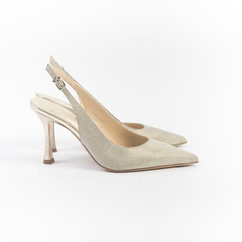 SERGIO LEVANTESI - Sling Back - DARIA - Platino Microstar Scarpe Donna SERGIO LEVANTESI 