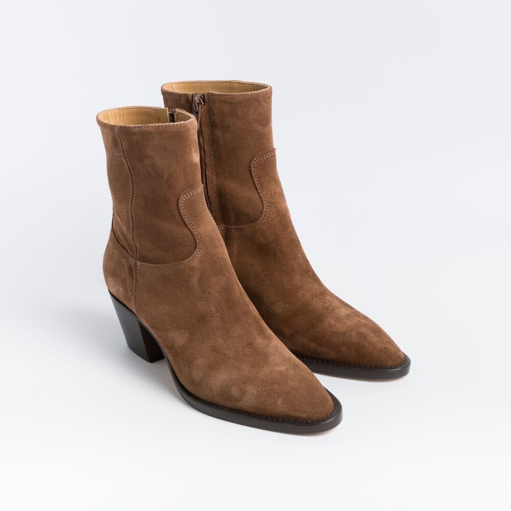 ANNA F Stivaletto Texano 9476 Velour Bruciato