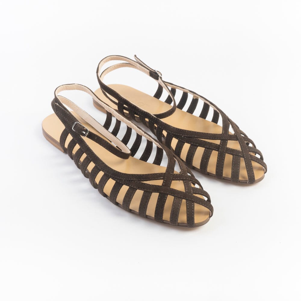 ANNA F. - Sandali 513 - Camoscio Marrone Scarpe Donna Anna F. 