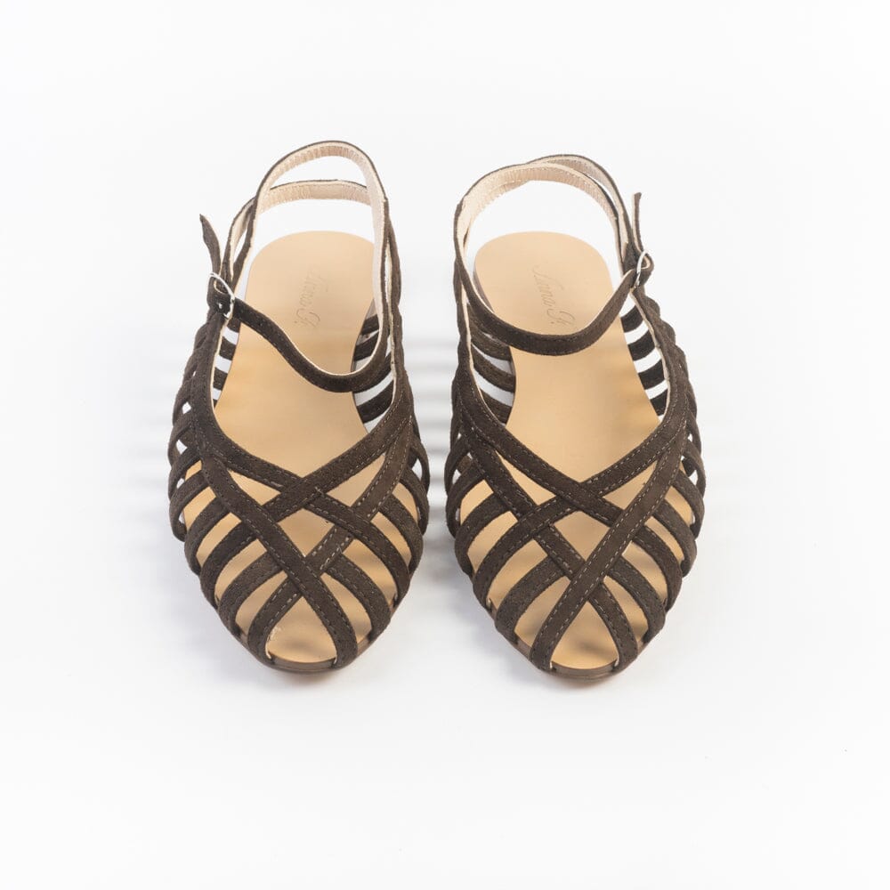ANNA F. - Sandali 513 - Camoscio Marrone Scarpe Donna Anna F. 