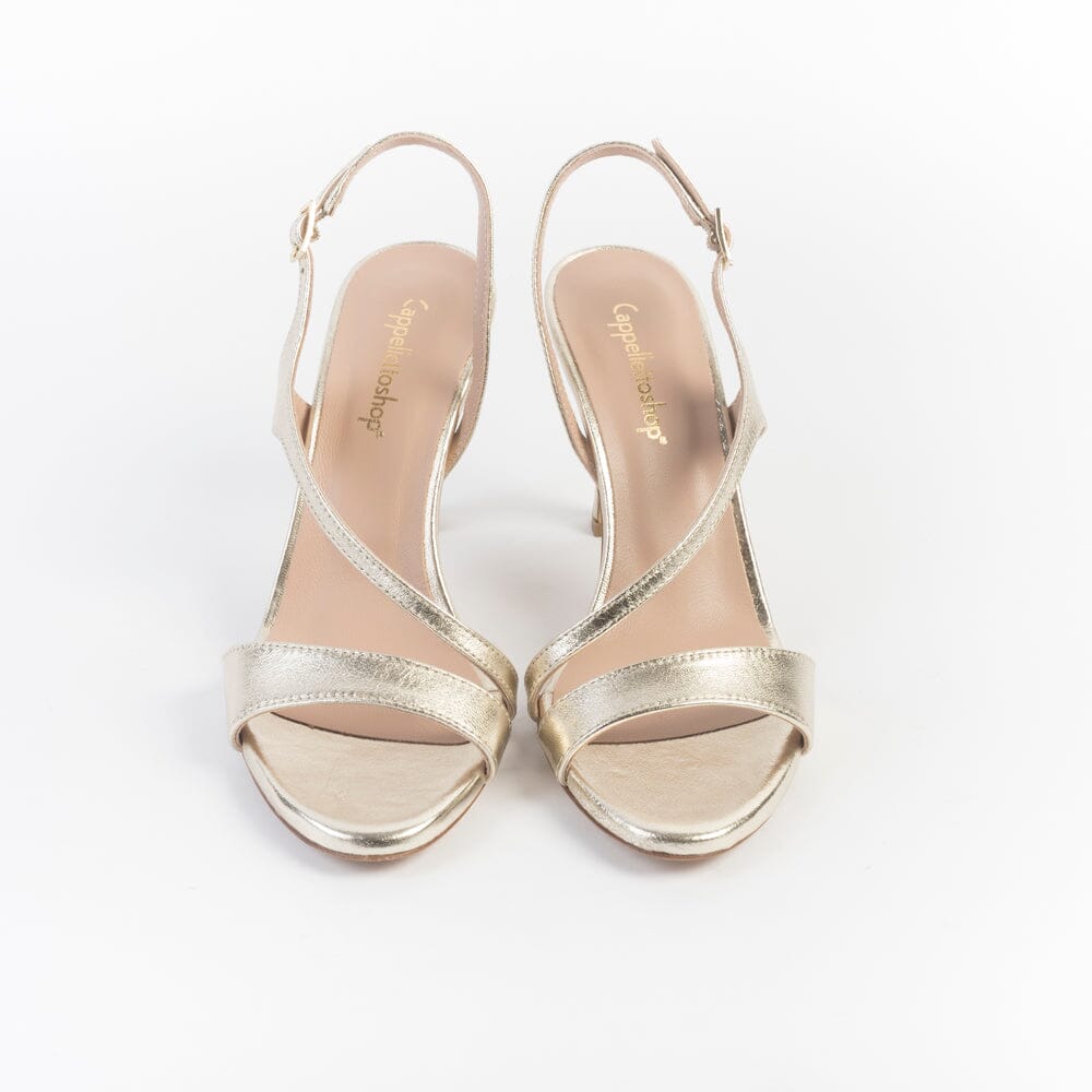 CappellettoShop - Sandali con Tacco - Serena25 - Platino Scarpe Donna CAPPELLETTO 1948 
