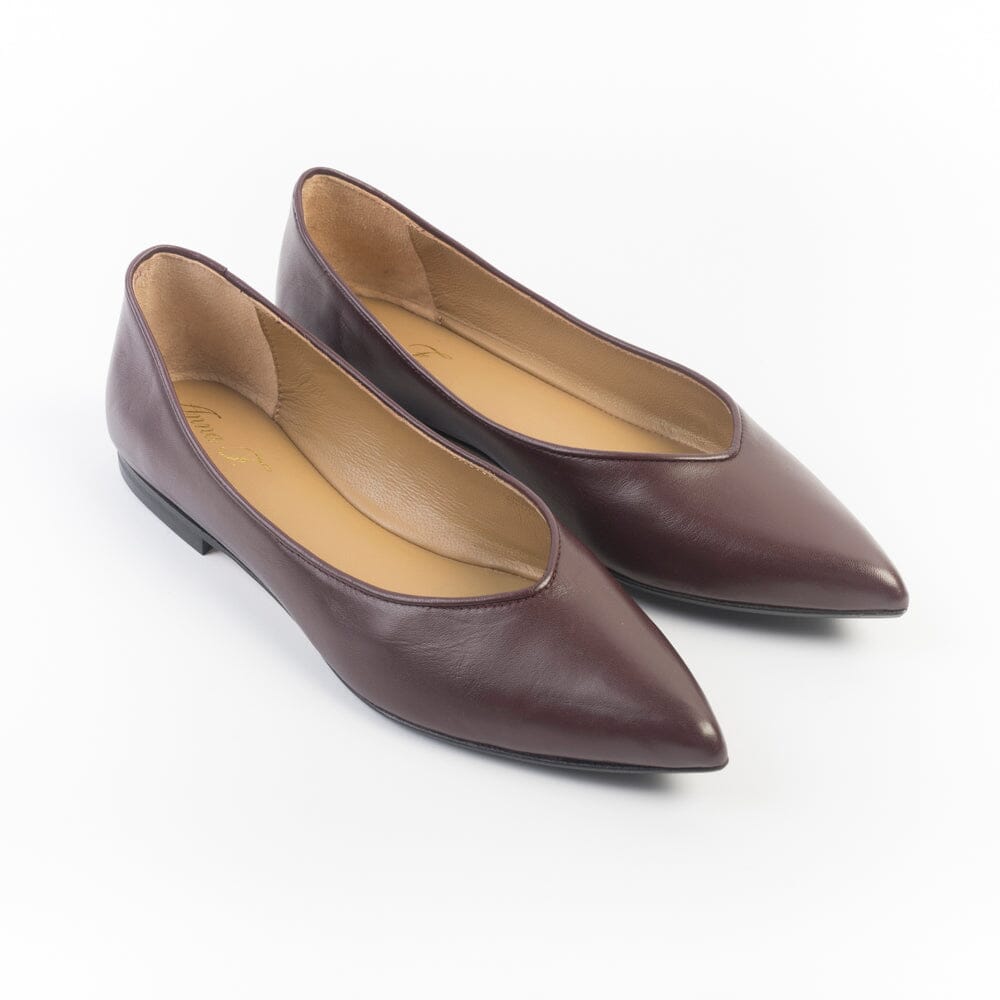 ANNA F - Ballerina - 1821 - Pelle Bordeaux Scarpe Donna Anna F. 