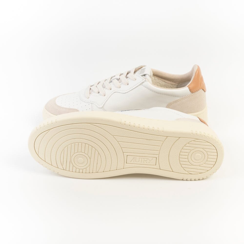 AUTRY AULW LS76 - LOW WOM LEAT/SUEDE - Bianco Nocciola Scarpe Donna AUTRY - Collezione donna 