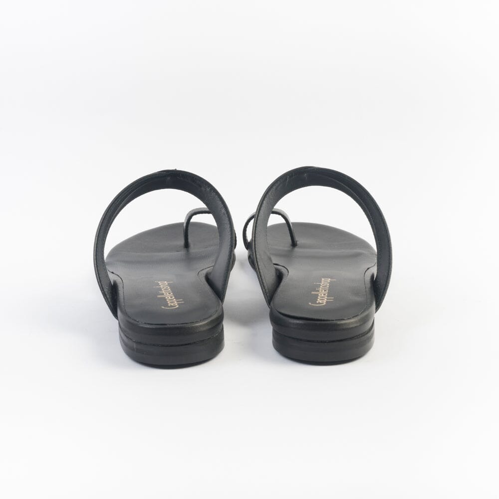 CappellettoShop - Sandali Bassi - 504 - Infradito - Nero Scarpe Donna CAPPELLETTO 1948 
