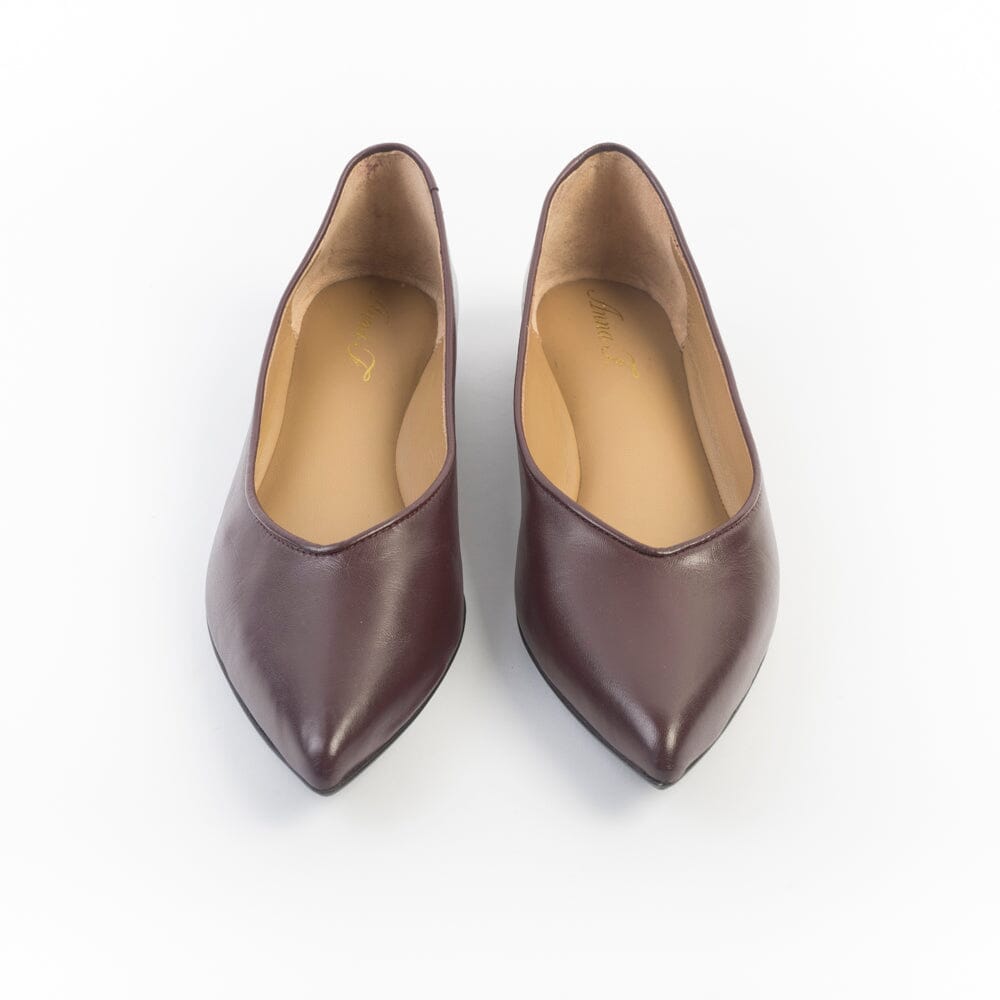 ANNA F - Ballerina - 1821 - Pelle Bordeaux Scarpe Donna Anna F. 