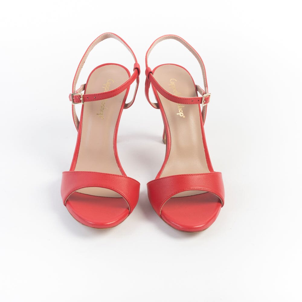 CappellettoShop - Sandali con Tacco - Serena6 - Papavero Scarpe Donna CAPPELLETTO 1948 