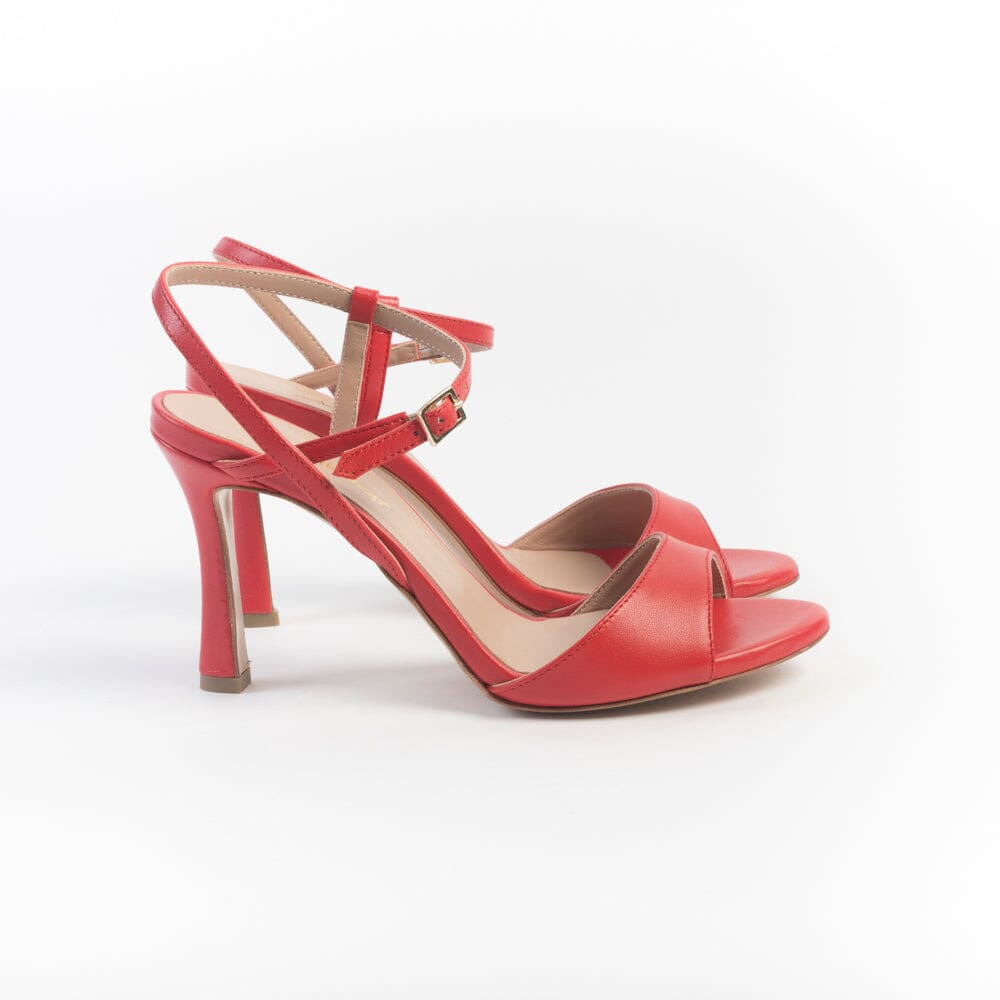 CappellettoShop - Sandali con Tacco - Serena6 - Papavero Scarpe Donna CAPPELLETTO 1948 