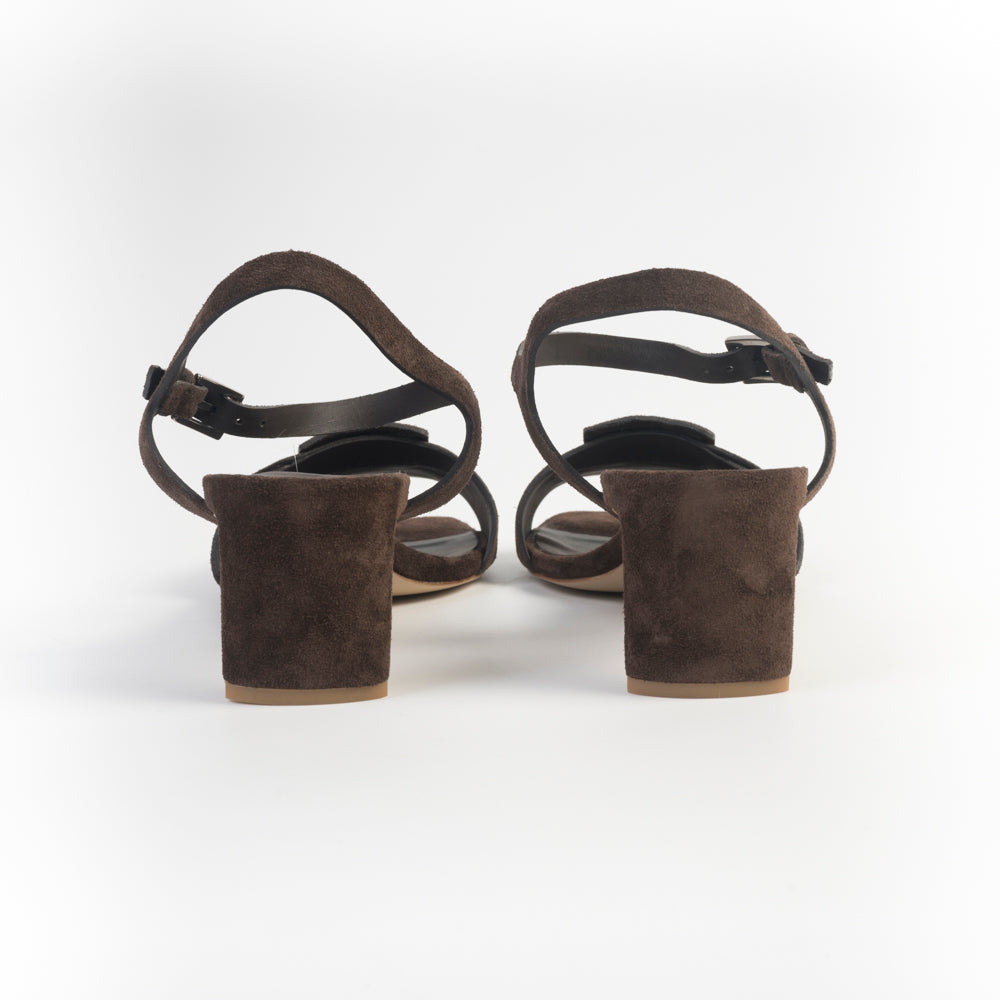 DEL CARLO -  Sandali con Tacco - Moor - 12118 - Camoscio Caffè