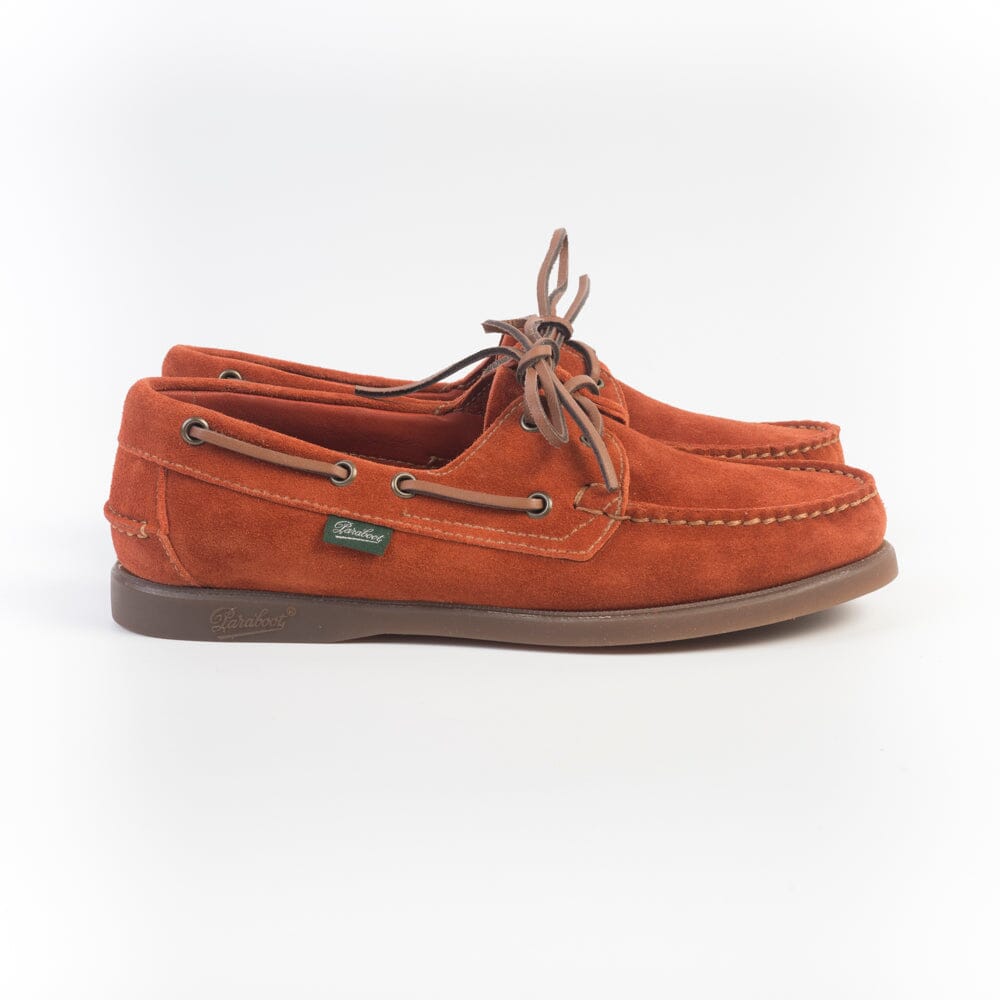 PARABOOT - BARTH F/MARINE - Boat Shoe - Lace-Up 190840 - Orange Koi Su