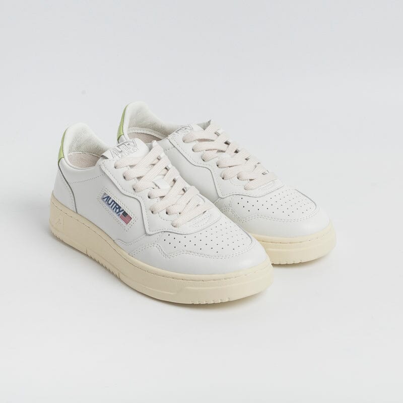 AUTRY LL60 - Sneakers LOW WOM ALL LEAT - Bianco/Verde Mela Scarpe Donna AUTRY - Collezione donna 