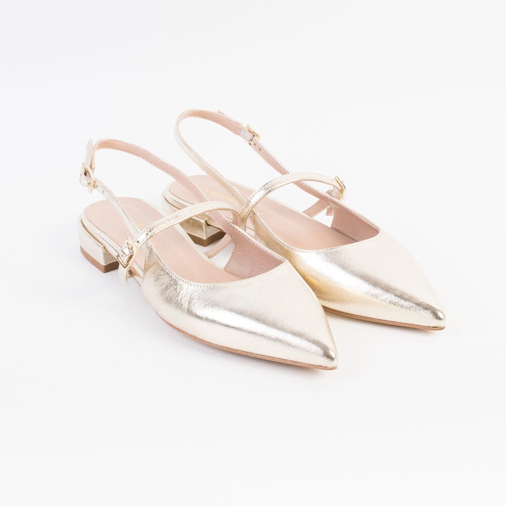 CappellettoShop - Sling Back - Pauline4 - 7730 Platino Scarpe Donna CAPPELLETTO 1948 