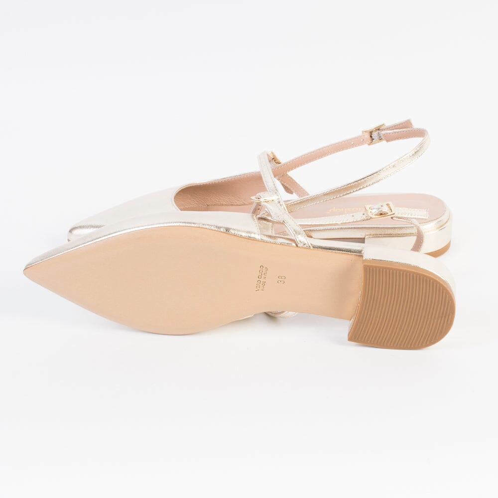CappellettoShop - Sling Back - Pauline4 - 7730 Platino Scarpe Donna CAPPELLETTO 1948 