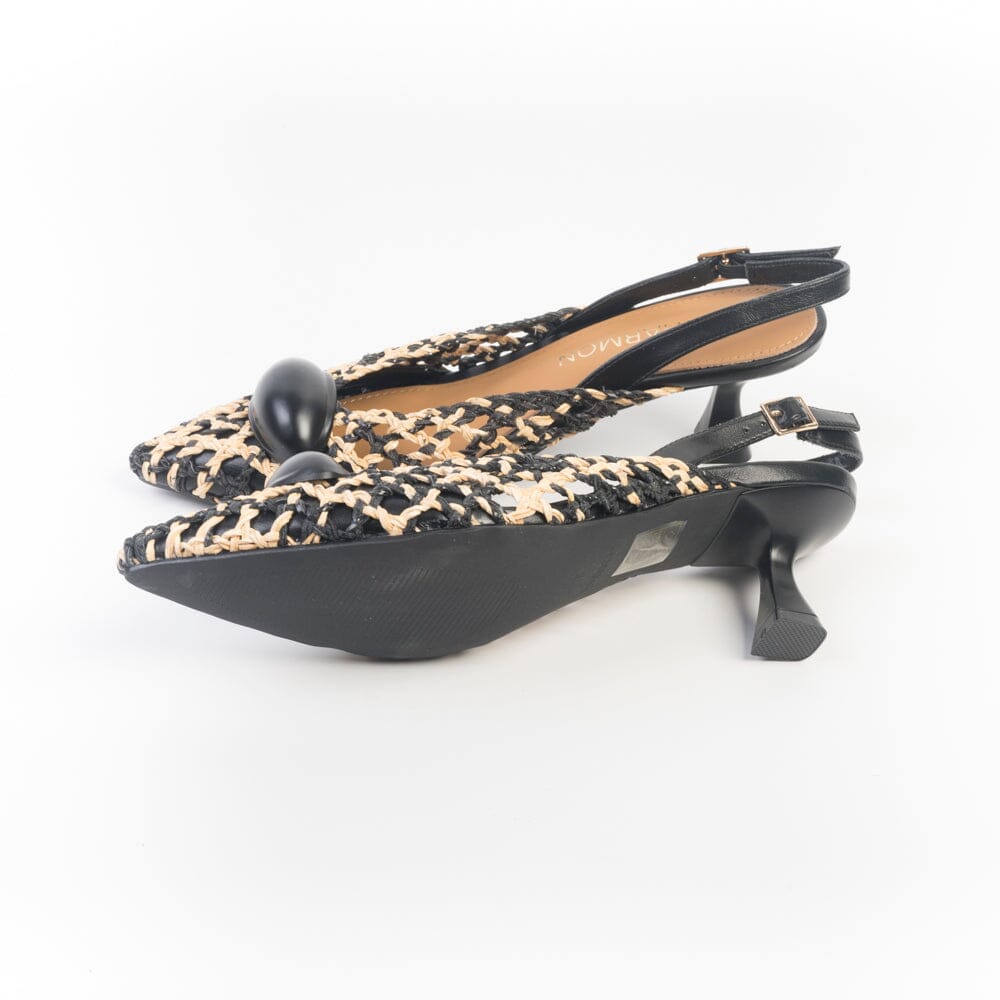 NOAH HARMON - Sling Back - Swan - 10342 - Nero Scarpe Donna NOAH HARMON - Collezione Donna 