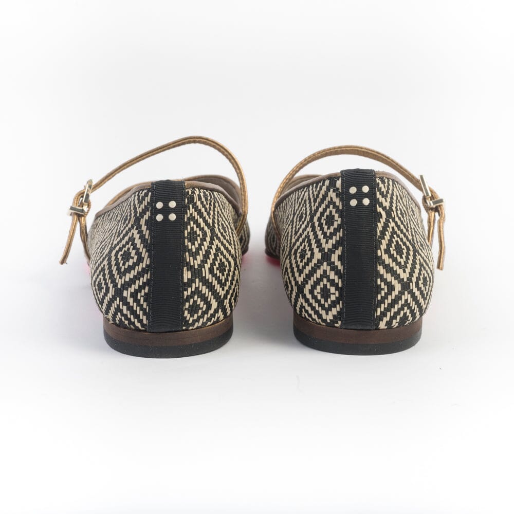 DOTZ - Mary Jane - Miss Audrey - Rafia Avorio Nero Scarpe Donna DOTZ 