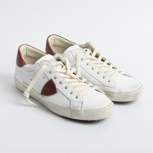 PHILIPPE MODEL - Sneakers PRLU VP17- ParisX - White Bordeaux Philippe Model Paris Men's Shoes