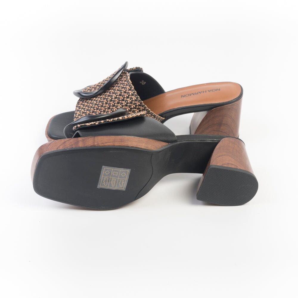 NOAH HARMON - Mule con tacco - Rose - 9738 - Bicolor nero Scarpe Donna NOAH HARMON - Collezione Donna 