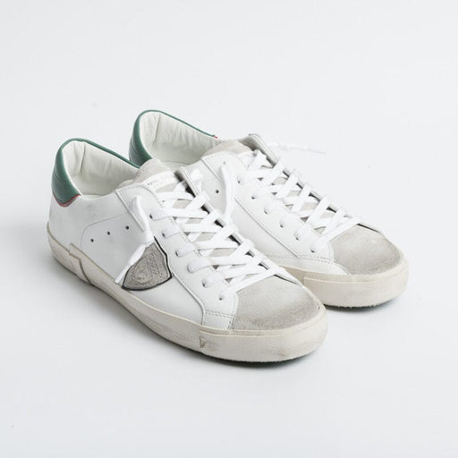 PHILIPPE MODEL - Sneakers PRLU VV01 - ParisX - White Green Man Shoes Philippe Model Paris