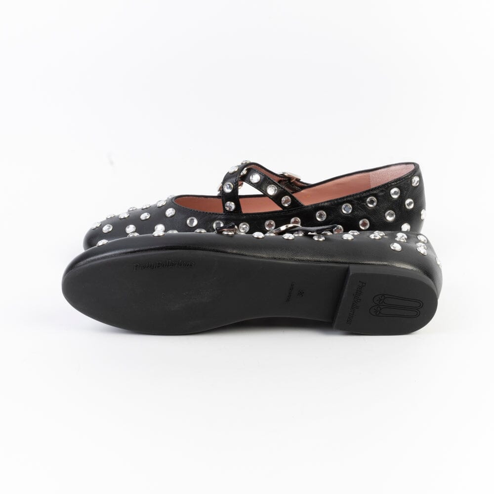 PRETTY BALLERINAS - Mary Jane - 51540 - Cotton Nero Scarpe Donna PRETTY BALLERINAS 