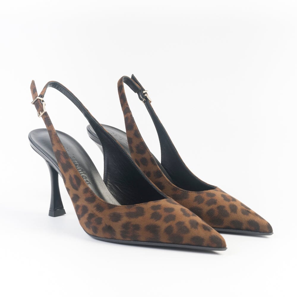 SERGIO LEVANTESI - Sling Back - DARIA6 - Leo Velvet Brown Scarpe Donna SERGIO LEVANTESI 
