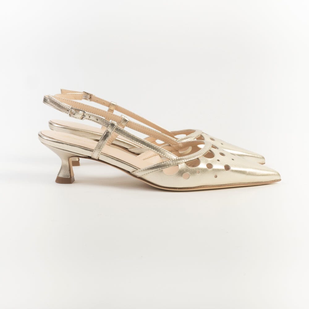 ANNA F. - Sling Back - 1949 - Pelle Platino Scarpe Donna Anna F. 
