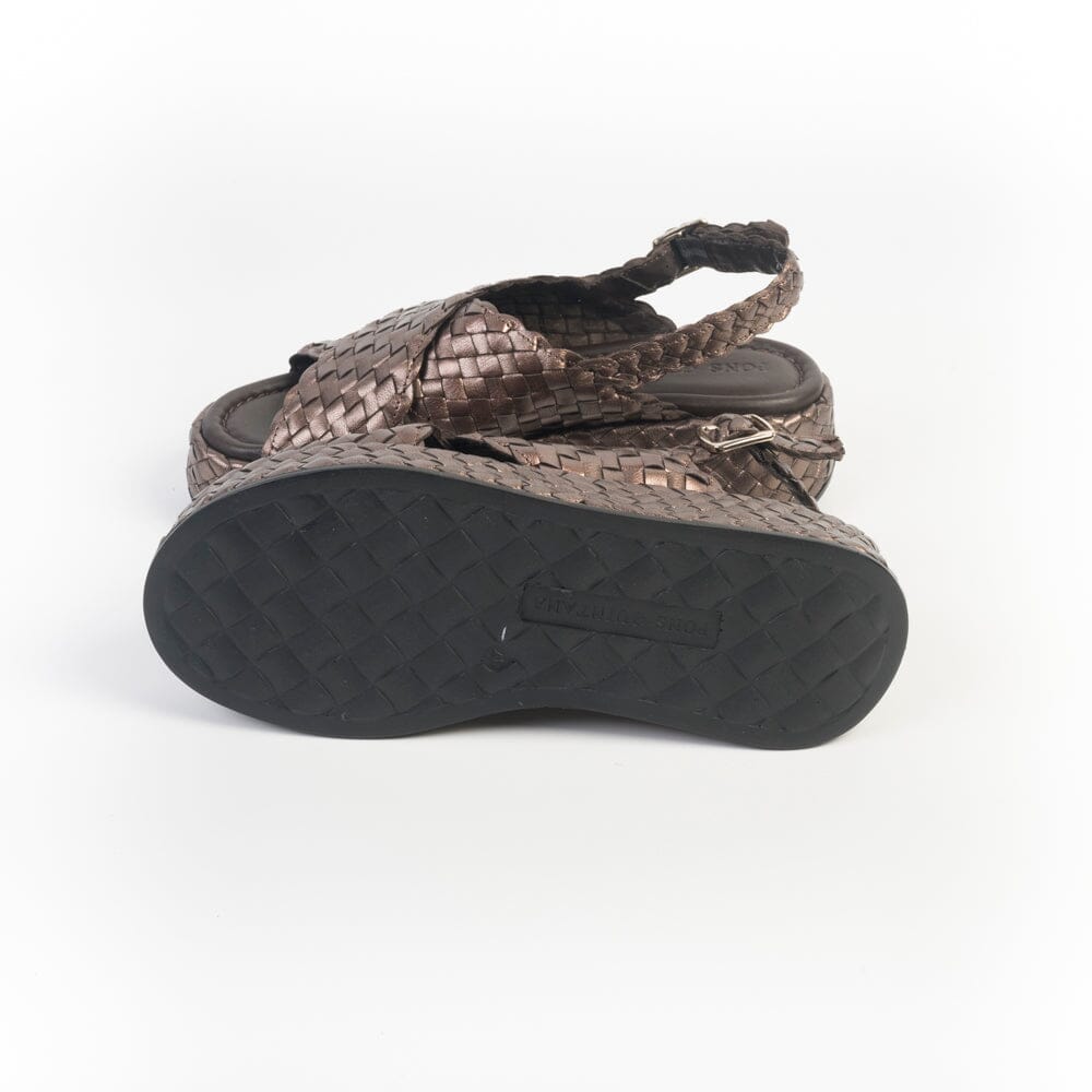 PONS QUINTANA - Sandali Zeppa - MAUI 10829 - Espresso metallizzato Scarpe Donna PONS QUINTANA 