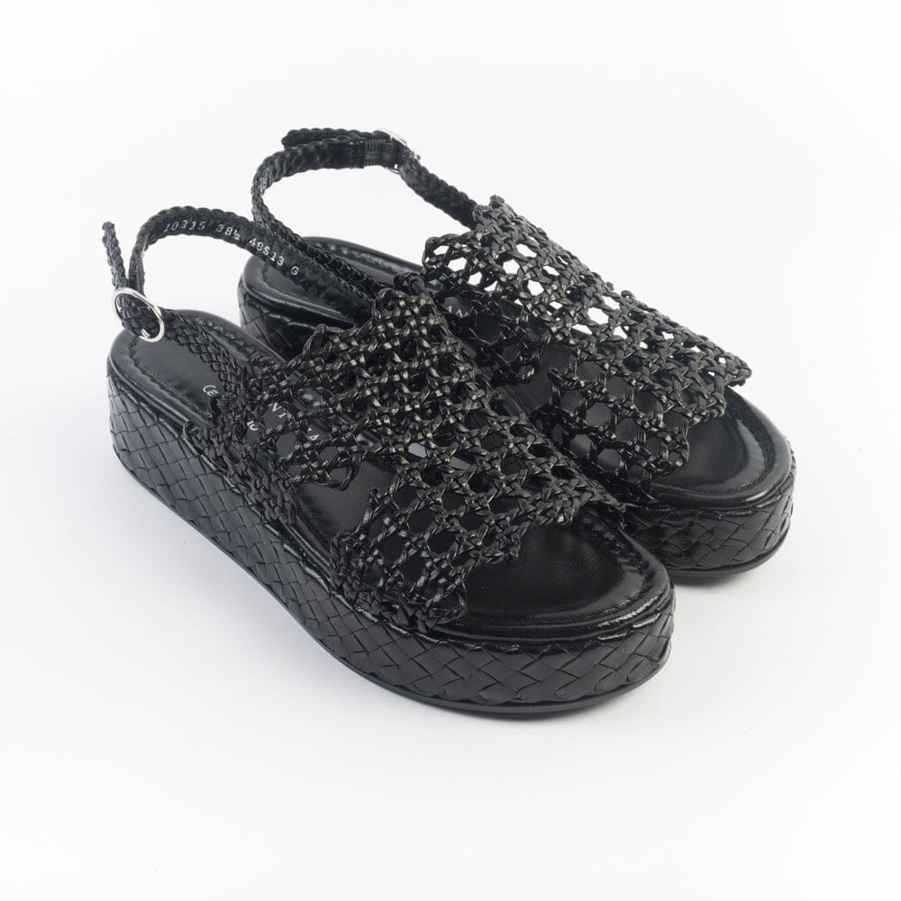 PONS QUINTANA - Sandali Zeppa - FORLI 10315 - Nero Scarpe Donna PONS QUINTANA 
