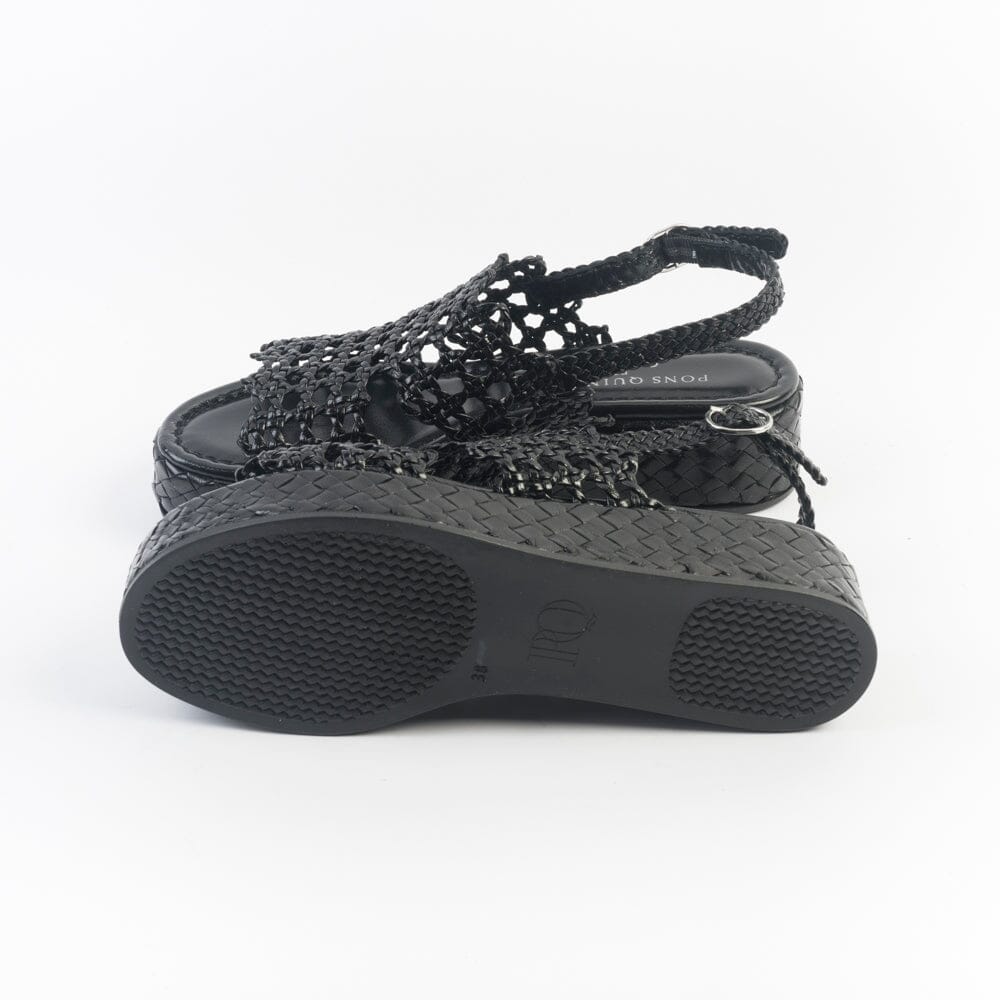 PONS QUINTANA - Sandali Zeppa - FORLI 10315 - Nero Scarpe Donna PONS QUINTANA 