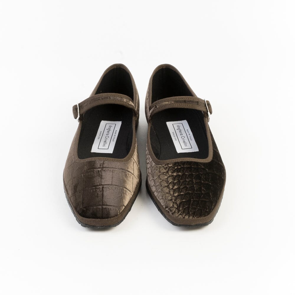 DROGHERIA CRIVELLINI - Mary Jane - Velvet Cayman Scarpe Donna DROGHERIA CRIVELLINI - Collezione Donna 