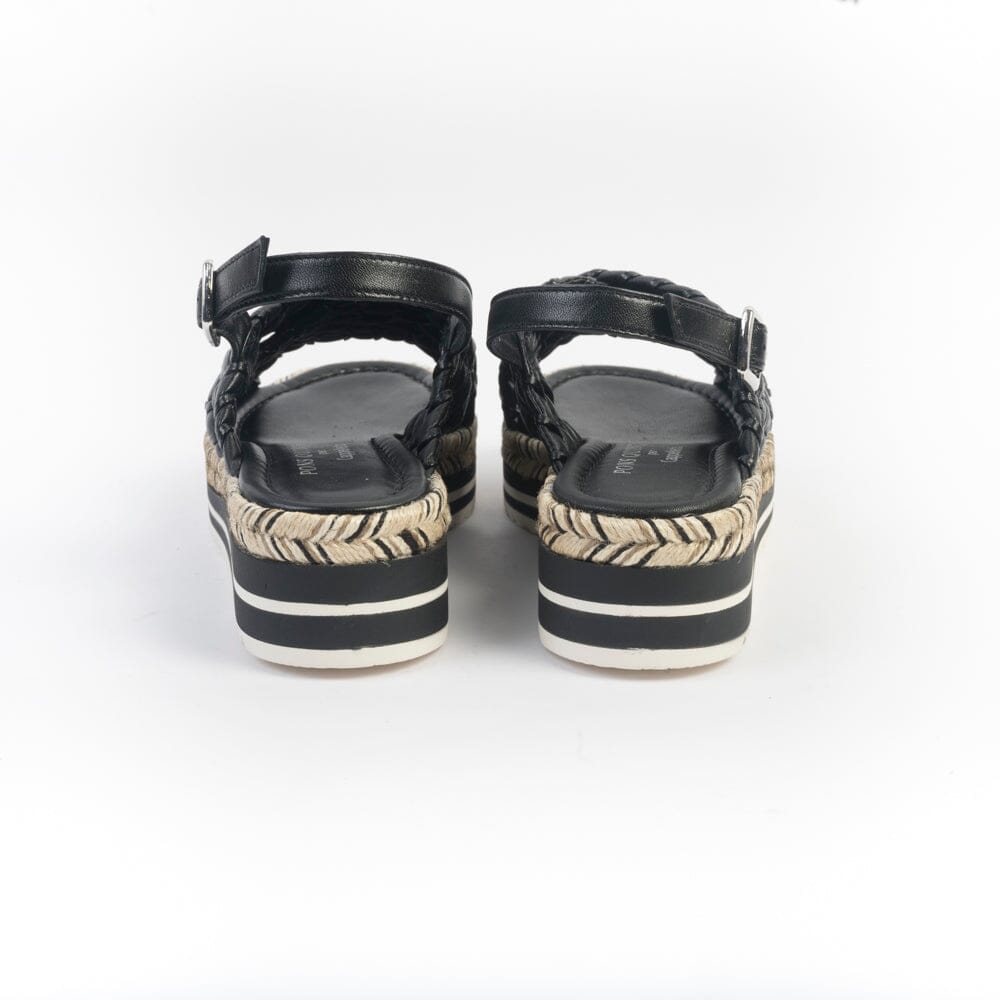 PONS QUINTANA - Sandali Zeppa - MILAN 11528 - Nero Scarpe Donna PONS QUINTANA 