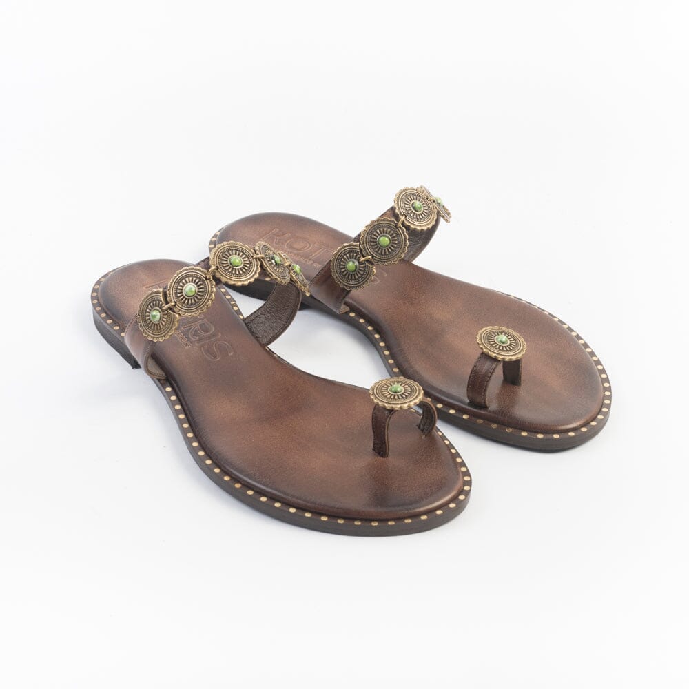 MAKIS KOTRIS - Sandali Bassi k-822 - Chocolate Scarpe Donna MAKIS KOTRIS 