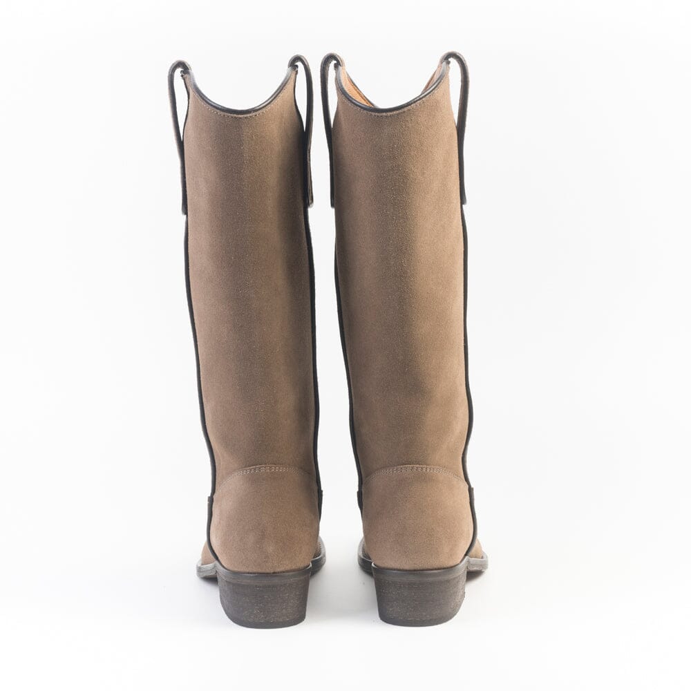 VIA ROMA 15 - Stivali - Texano - 3710 - Velour Champagne Scarpe Donna Via Roma 15 