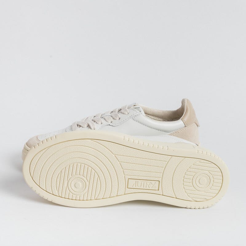 AUTRY - AULW LS58 - Sneakers LOW WOM LEAT - Bianco Beige Pepper Scarpe Donna AUTRY - Collezione donna 