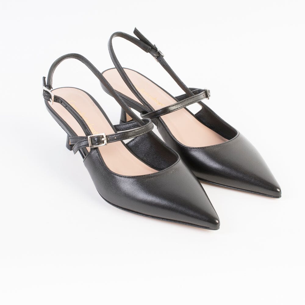 CappellettoShop - Sling Back - Fiamma7 - Nero Scarpe Donna CAPPELLETTO 1948 