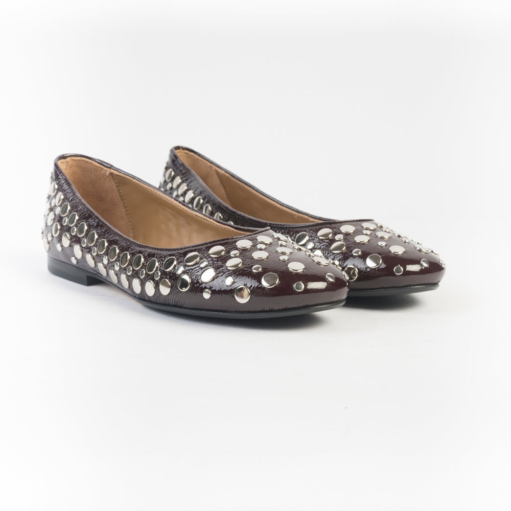 ANNA F  - Ballerina - 1831 - Borchie Bordeaux