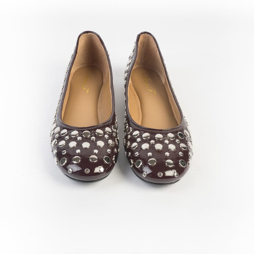 ANNA F - Ballerina - 1831 - Borchie Bordeaux Scarpe Donna Anna F. 
