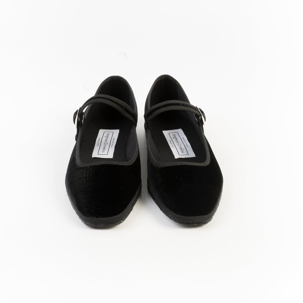 DROGHERIA CRIVELLINI - Mary Jane - Velvet Nero Scarpe Donna DROGHERIA CRIVELLINI - Collezione Donna 